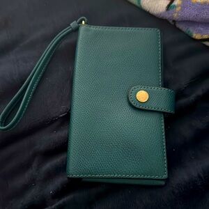 Coach teal wallet wristlet